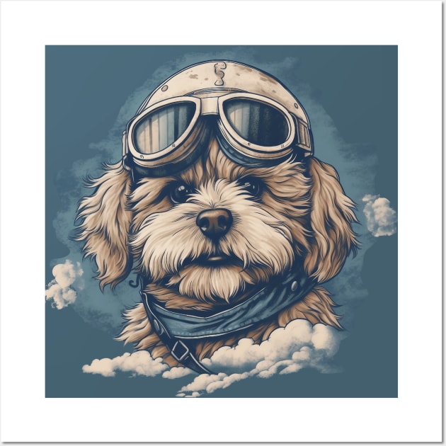 Aviator Maltipoo Wall Art by GreenMary Design